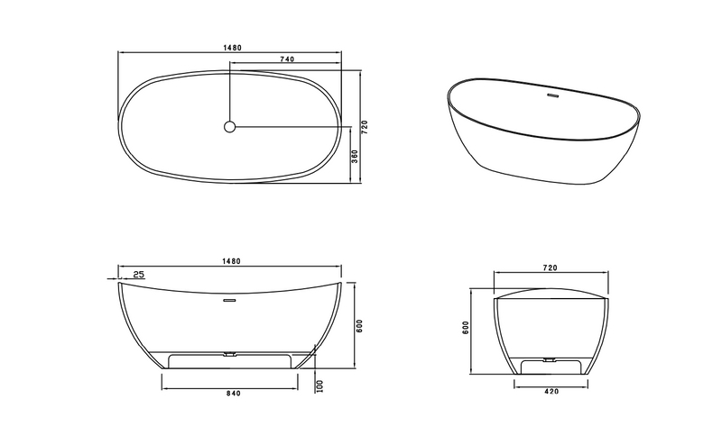 DDST46ZI Freestanding Tub<br>58'-70‘