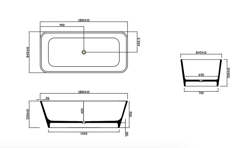DDST56Z Freestanding Tub<br>59