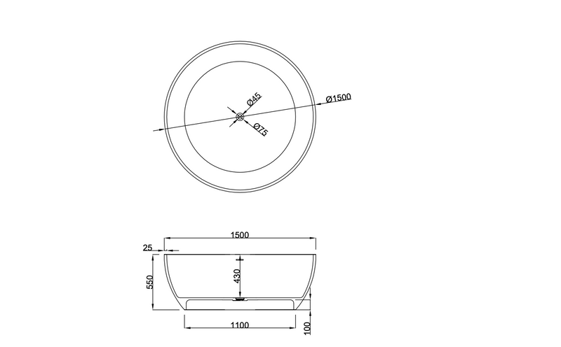 DDST59Z Freestanding Tub<br>47
