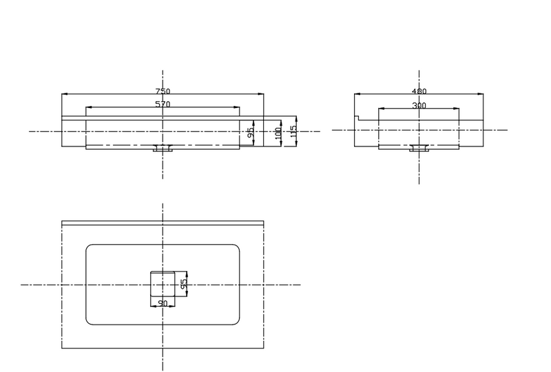 Lavatory Vessel Sink<br>600mm-900mm