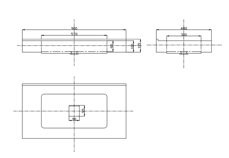 Lavatory Vessel Sink<br>600mm-900mm