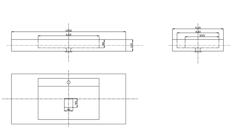 Lavatory Vessel Sink<br>900mm-1200mm