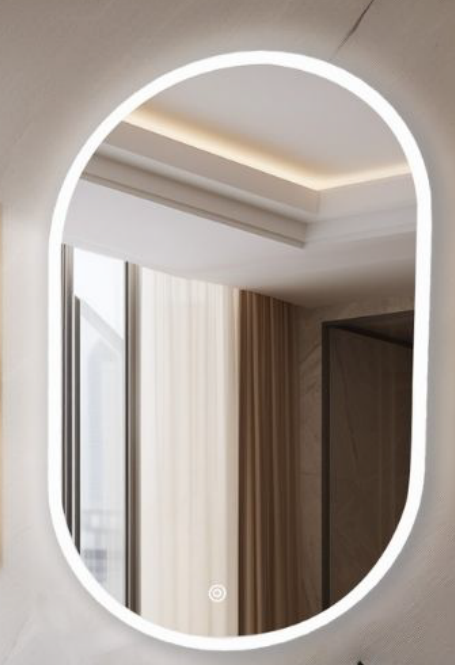 3 Color Oval LED Mirror with Front Light  24" * 40"