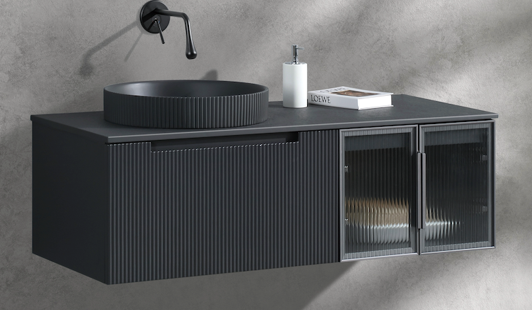 48" Wall-Mount Vanity with Artificial Stone Counter Top