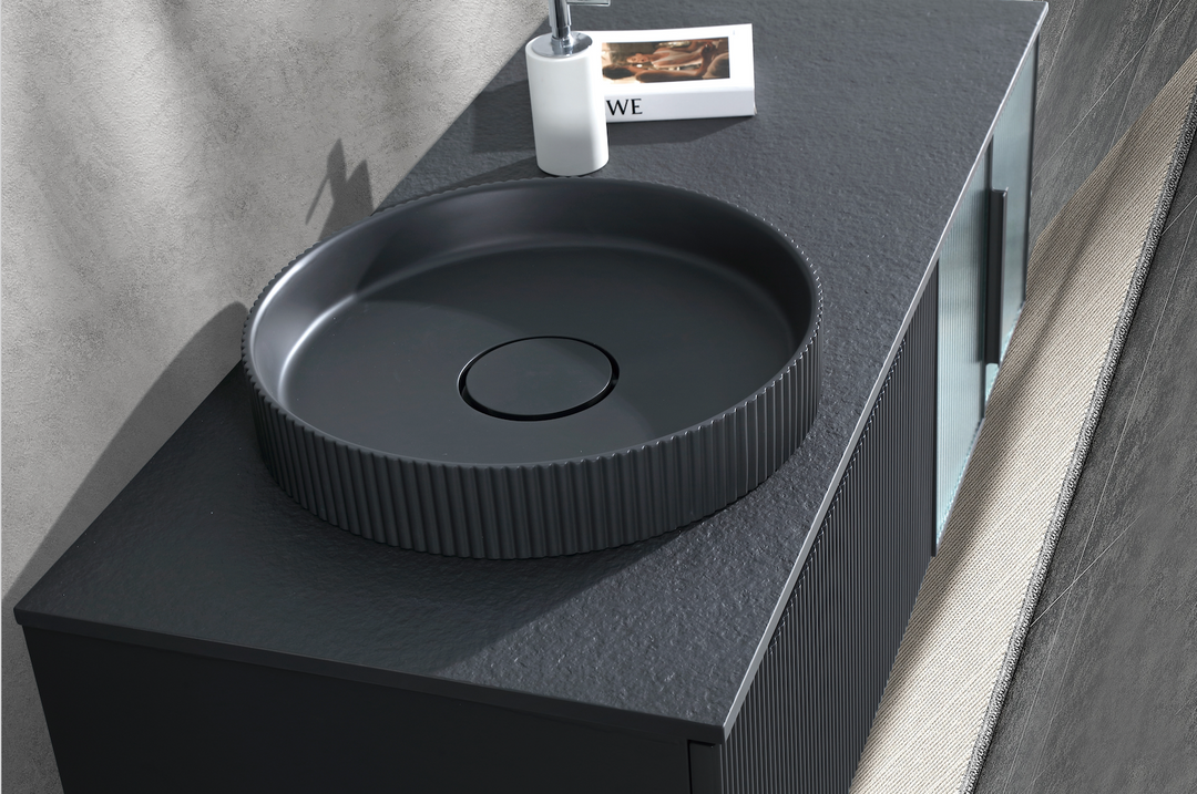 48" Wall-Mount Vanity with Artificial Stone Counter Top