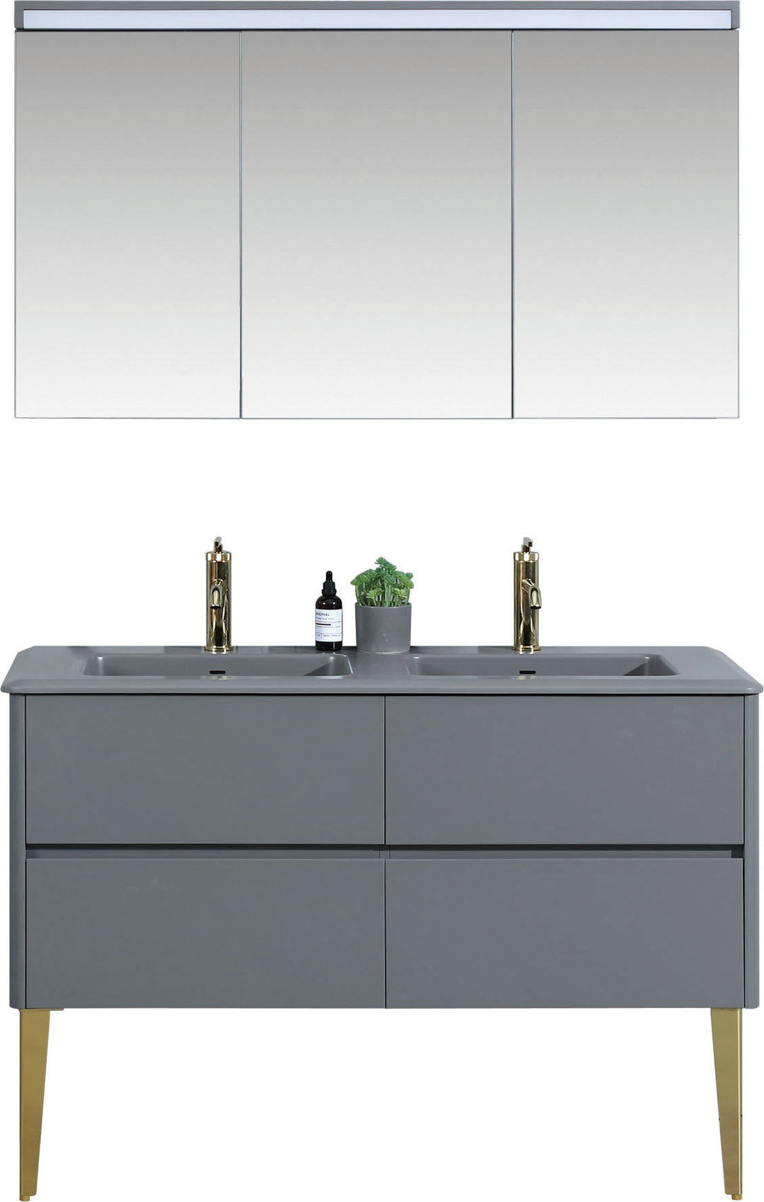 48" Vanity with Artificial Stone Counter Top and Double Sink