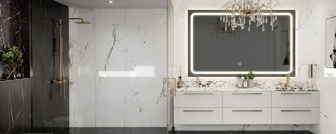 3 Color LED Mirror with Front Light