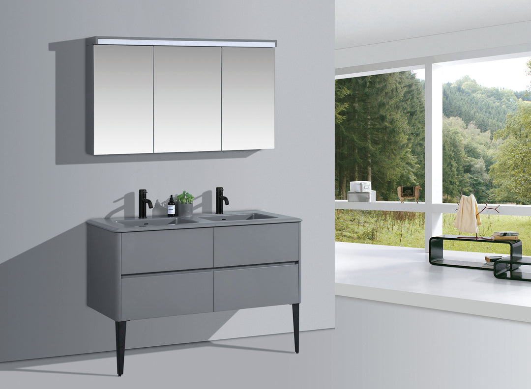 48" Vanity with Artificial Stone Counter Top and Double Sink