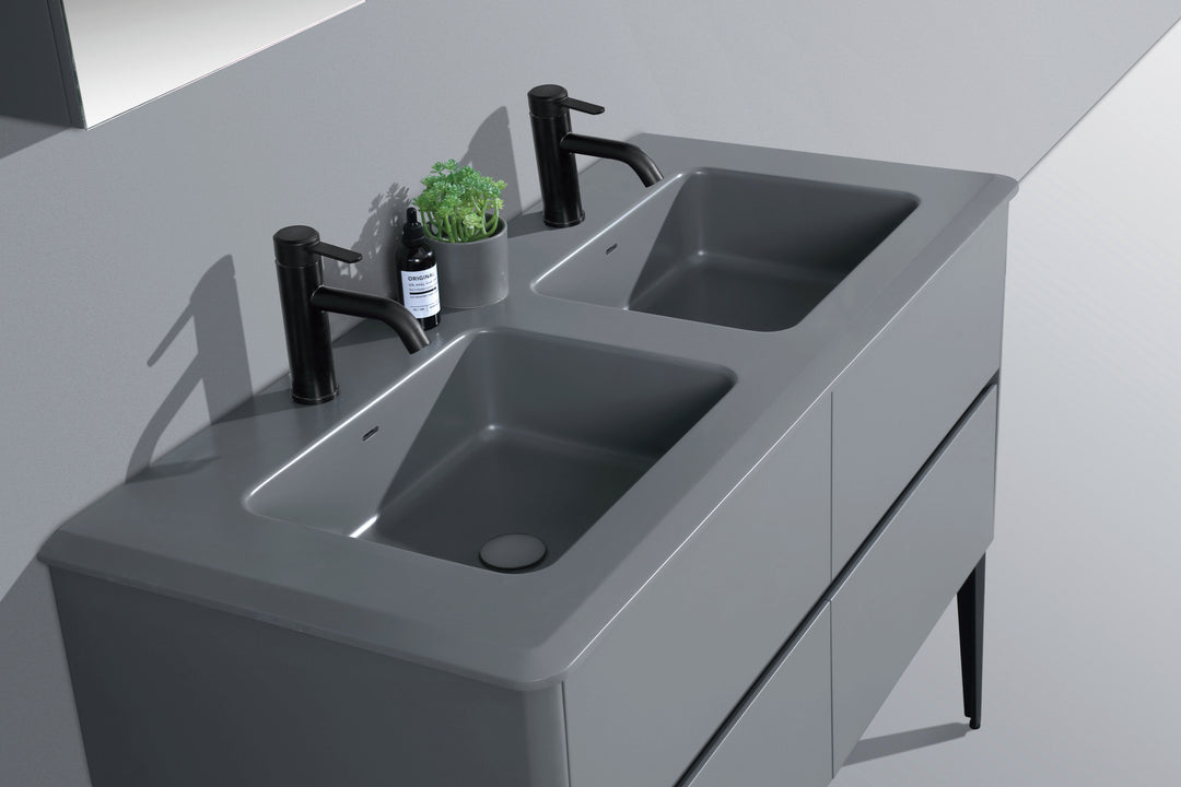 48" Vanity with Artificial Stone Counter Top and Double Sink