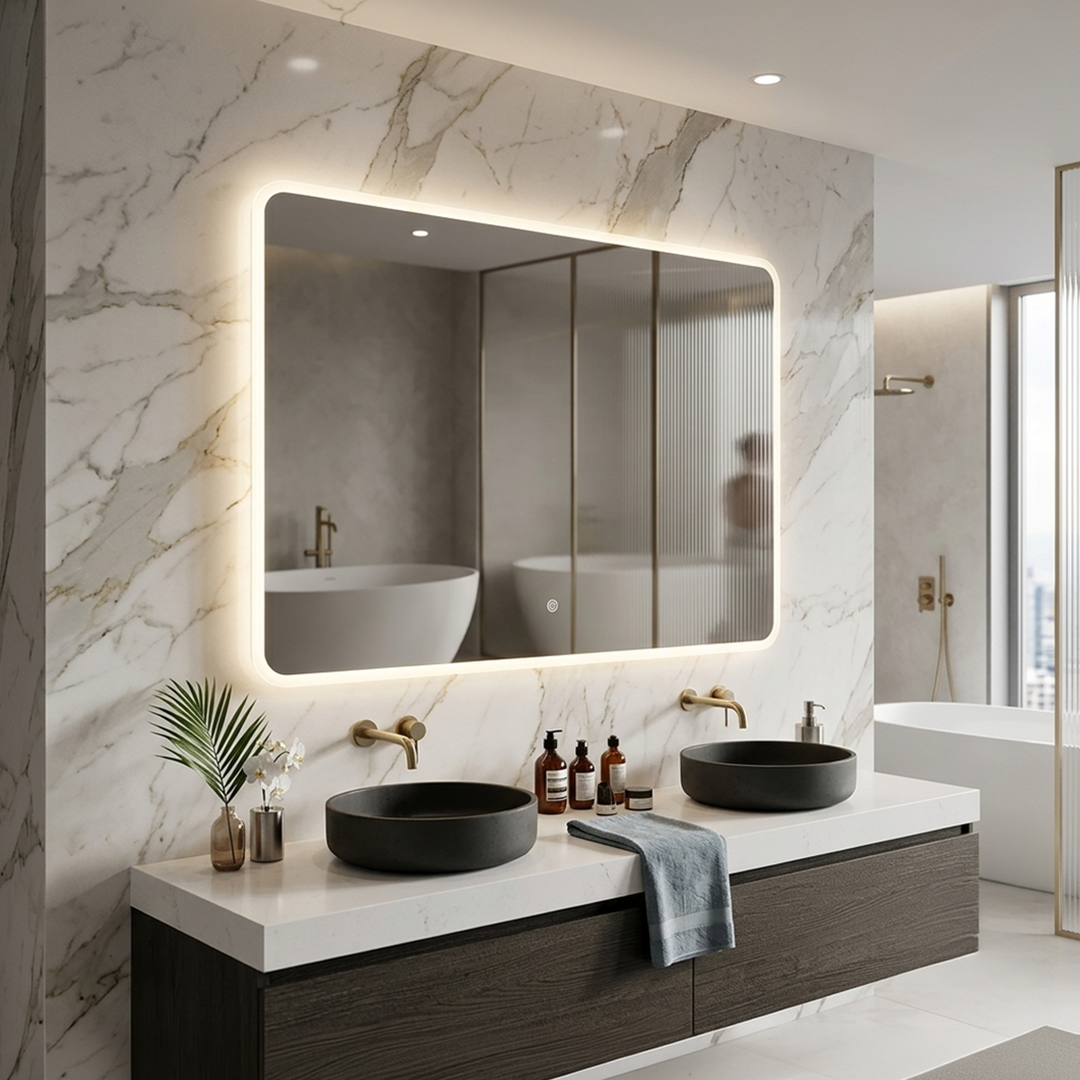 3 Color LED Mirror with Front Light