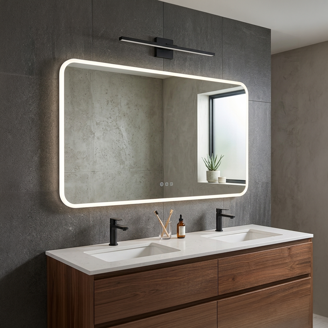 3 Color LED Mirror with Front Light