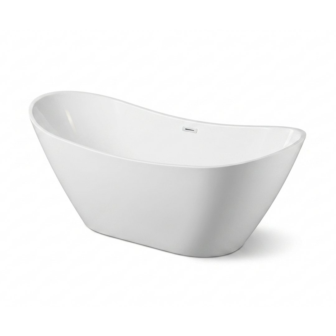 67" Acrylic Double Slipper Bathtub