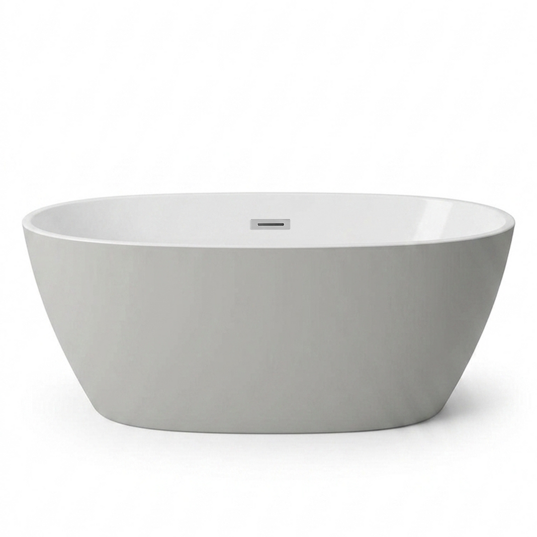 59" Acrylic Freestanding Bathtub - Matte Grey
