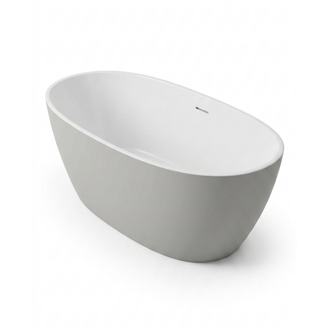 59" Acrylic Freestanding Bathtub - Matte Grey