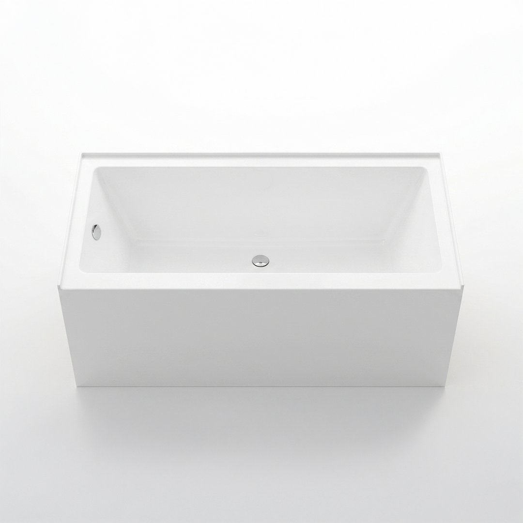 60" Acrylic Alcove Bathtub Left/Right Drain-White