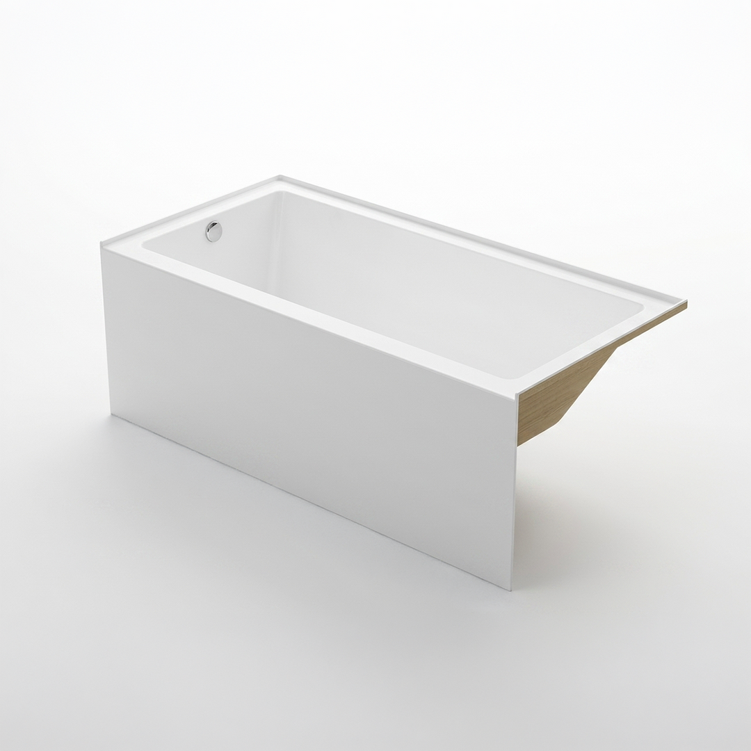 60" Acrylic Alcove Bathtub Left/Right Drain-White