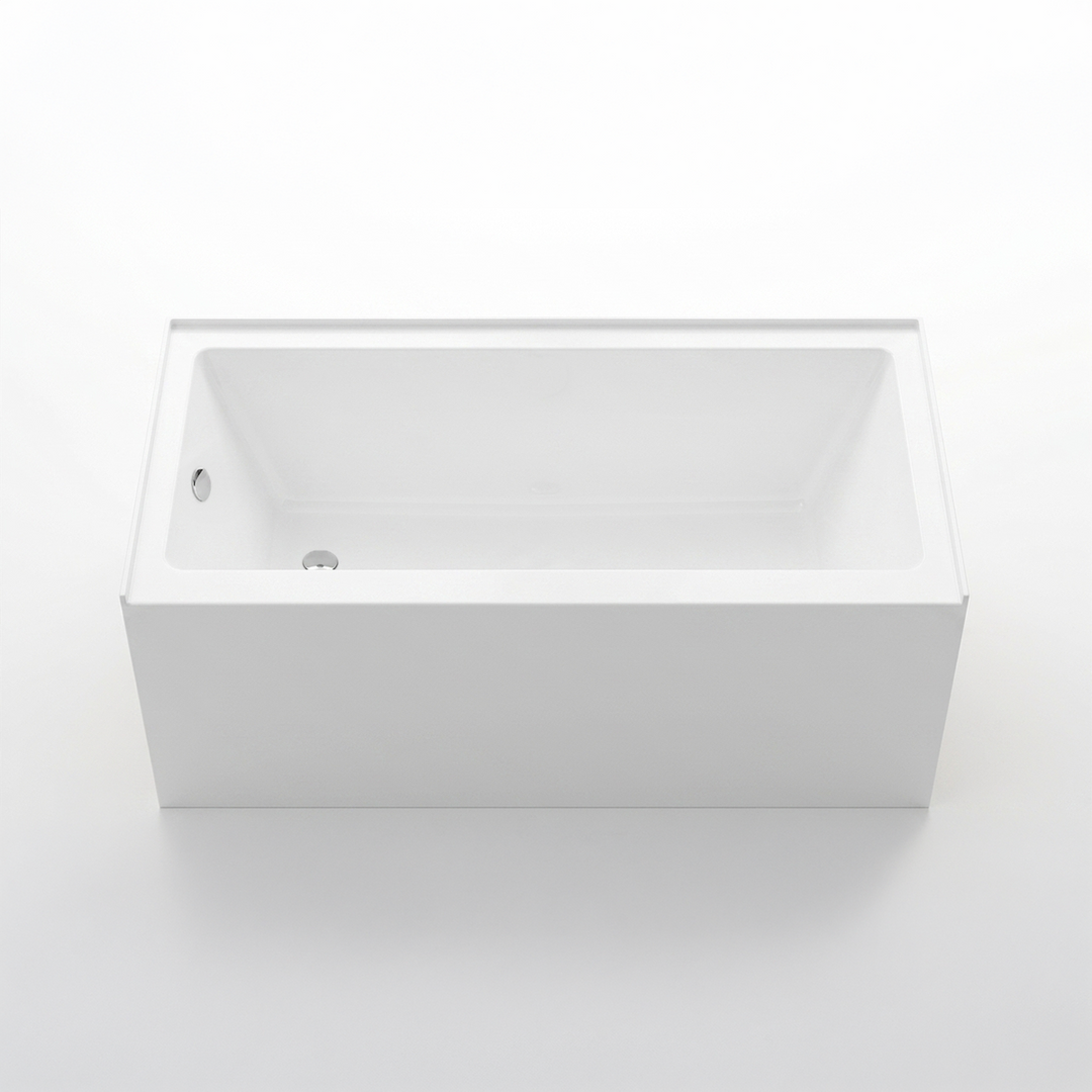 60" Acrylic Alcove Bathtub Left/Right Drain-White