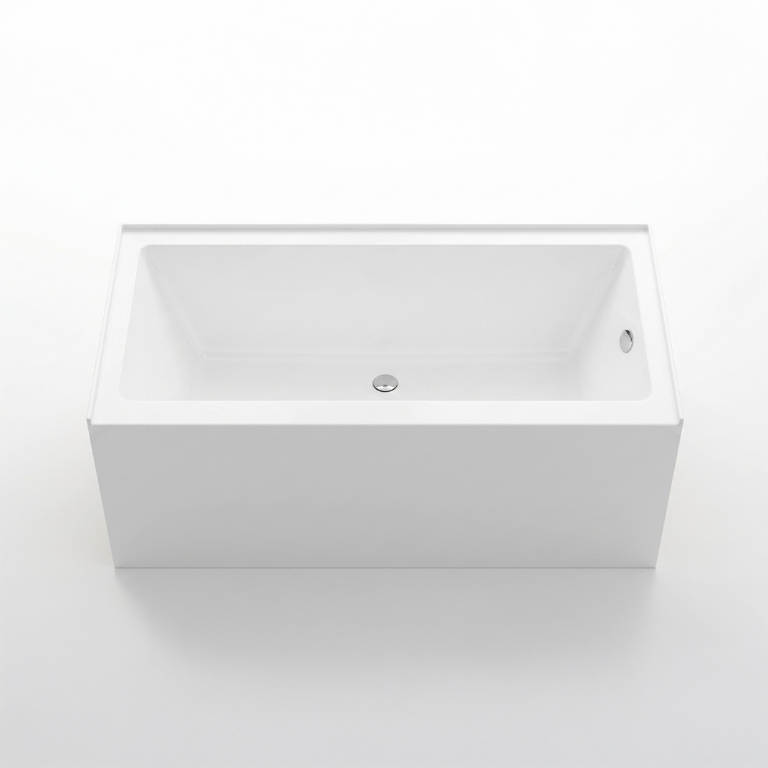 60" Acrylic Alcove Bathtub Left/Right Drain-White
