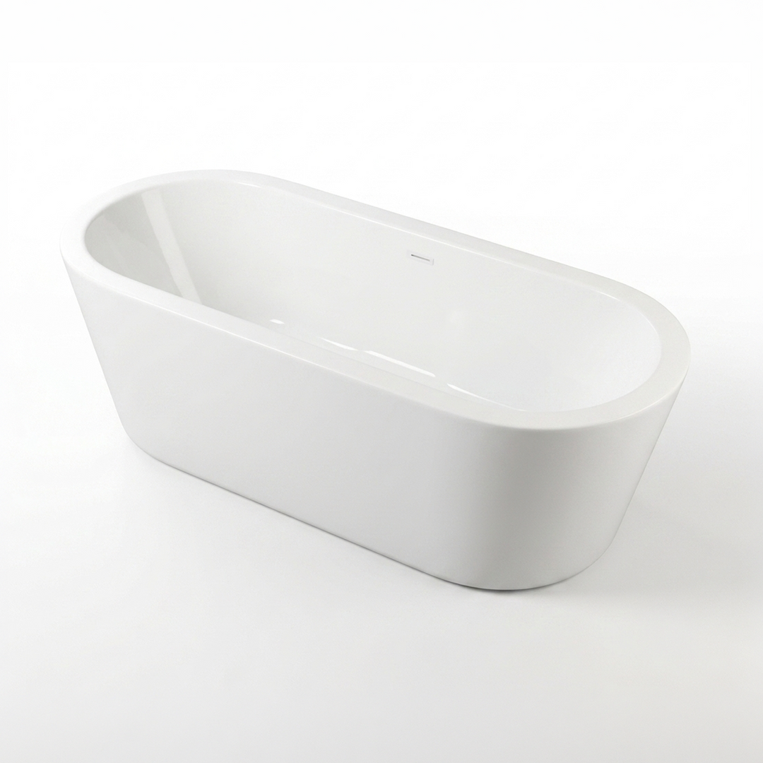 59" Acrylic Freestanding Bathtub - White