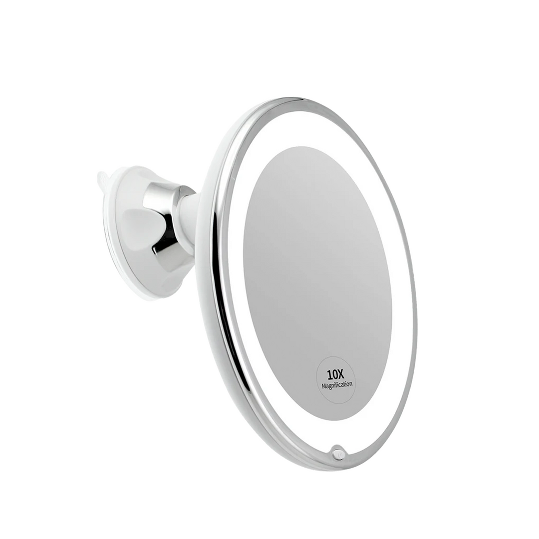 Round Suction Cup Mirror with Front Light 7" * 4"