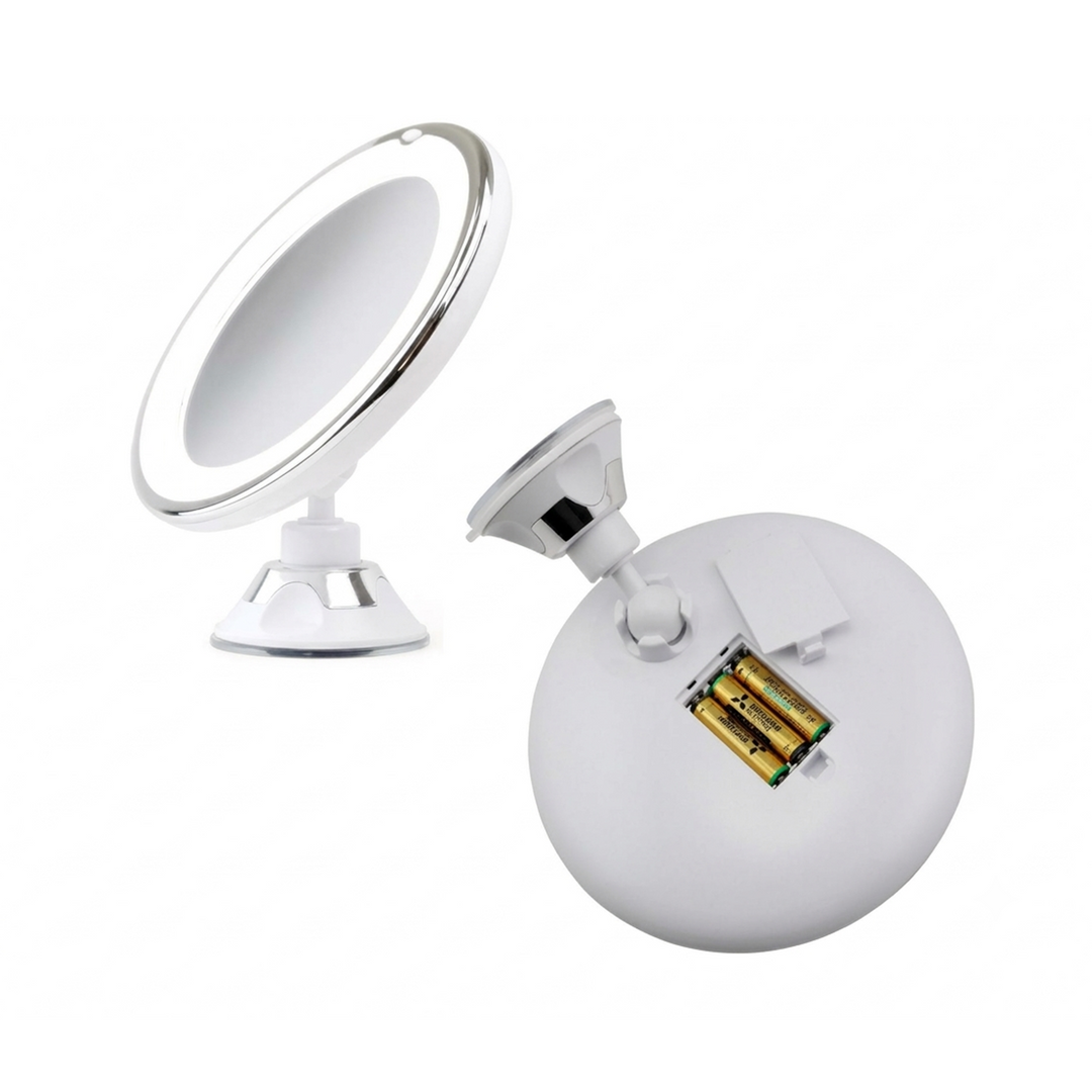 Round Suction Cup Mirror with Front Light 7" * 4"