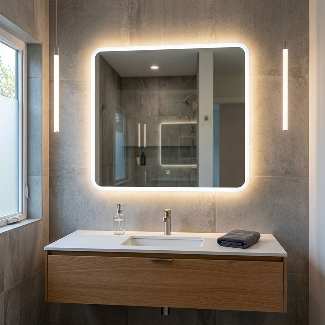 3 Color LED Mirror with Backlight