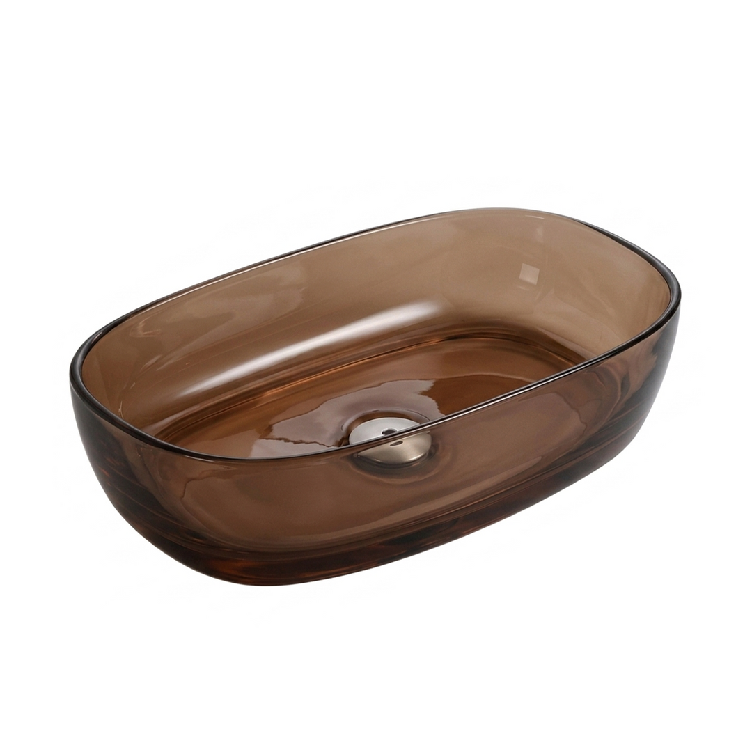 Clear Vessel Sink Oval