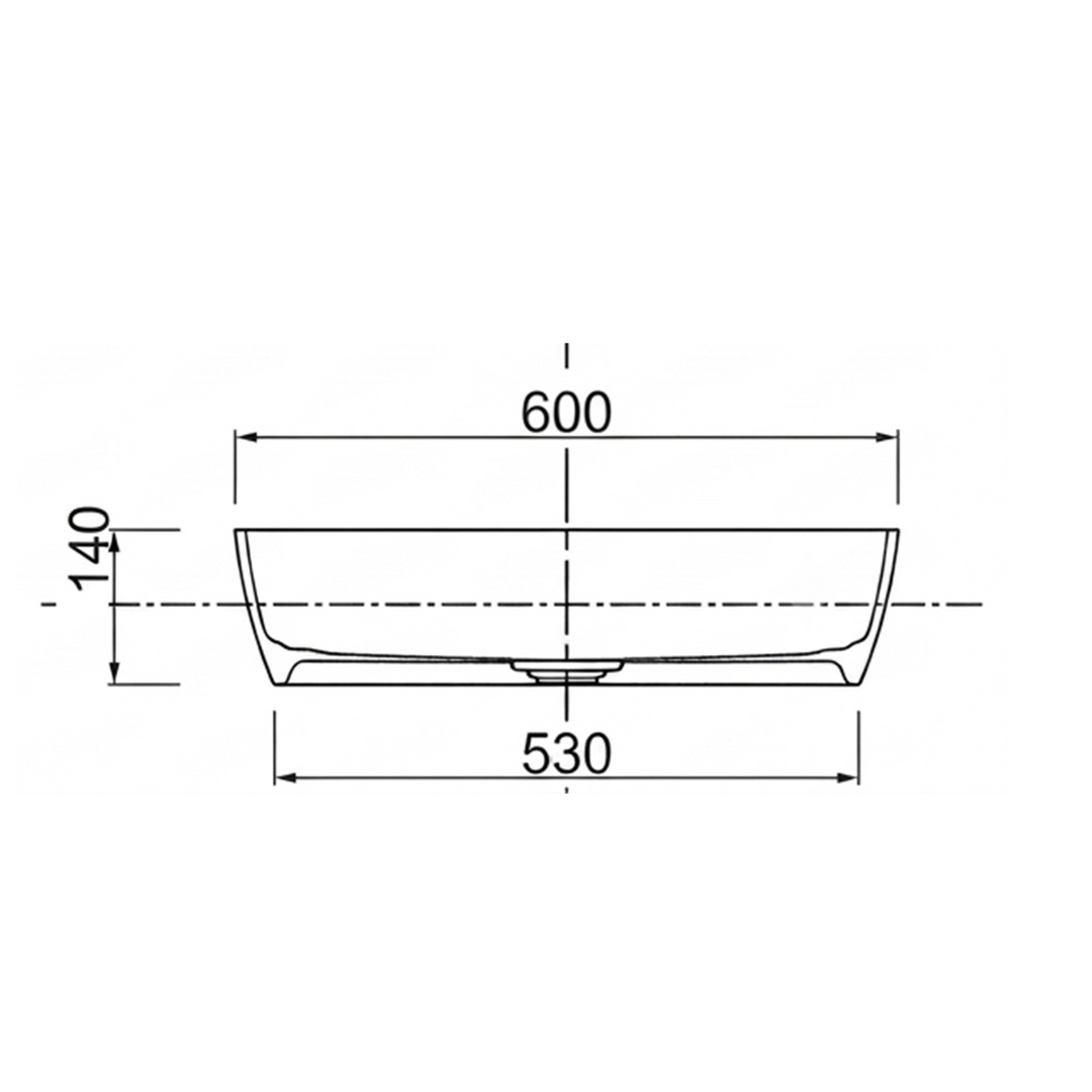 Clear Vessel Sink Oval