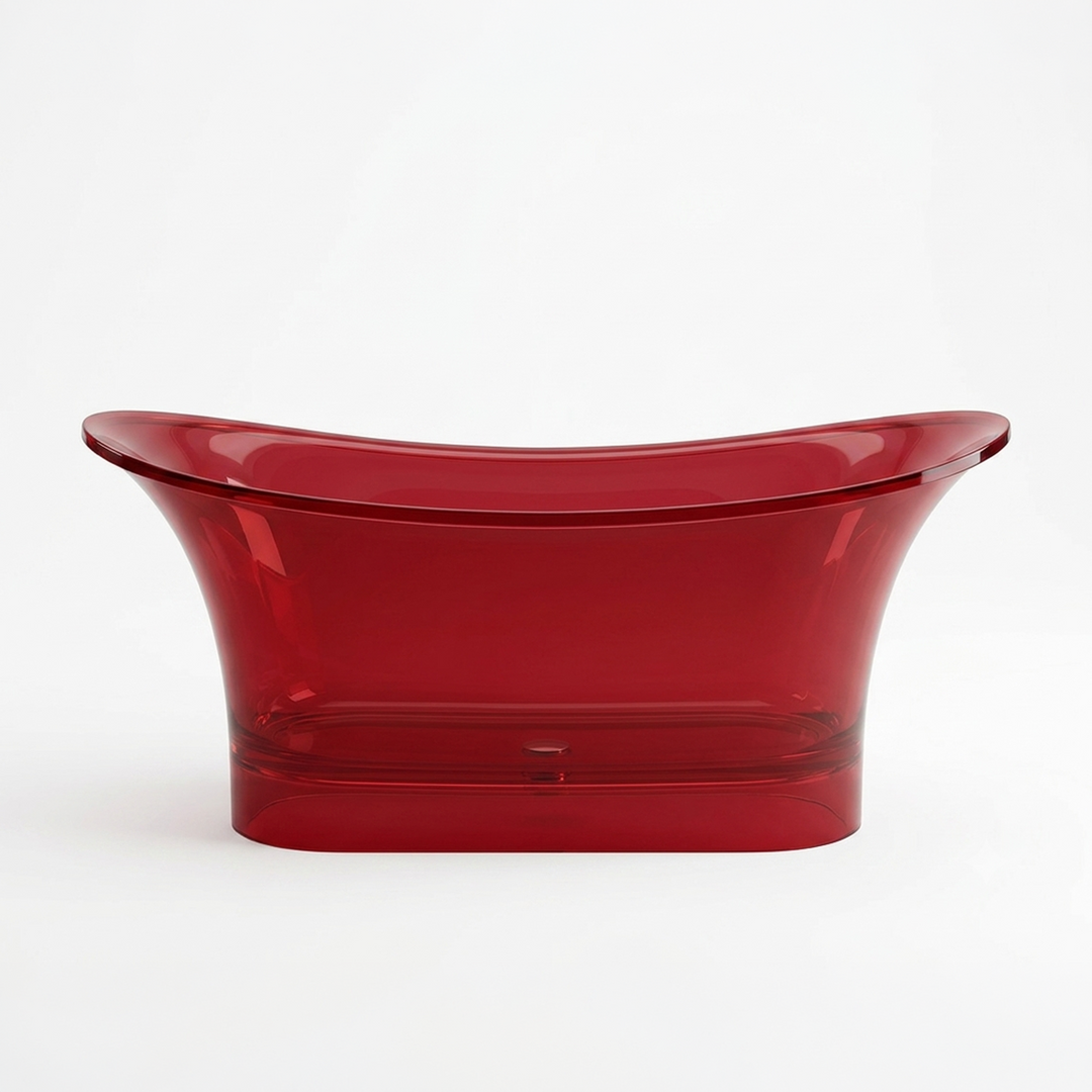 Double Slipper Acrylic Transparent Bathtub