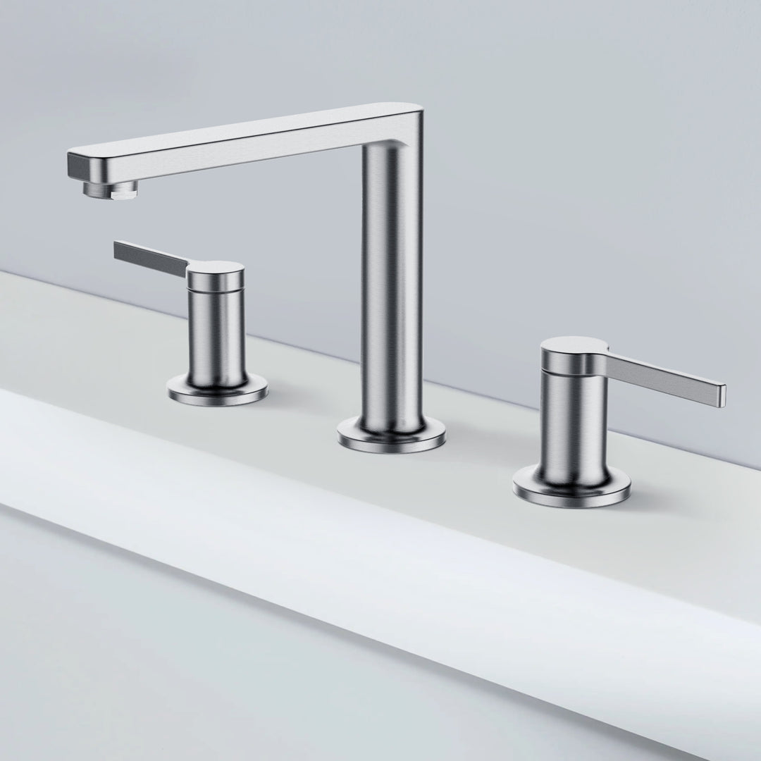L-Shaped 3 Hole Lavatory Faucet