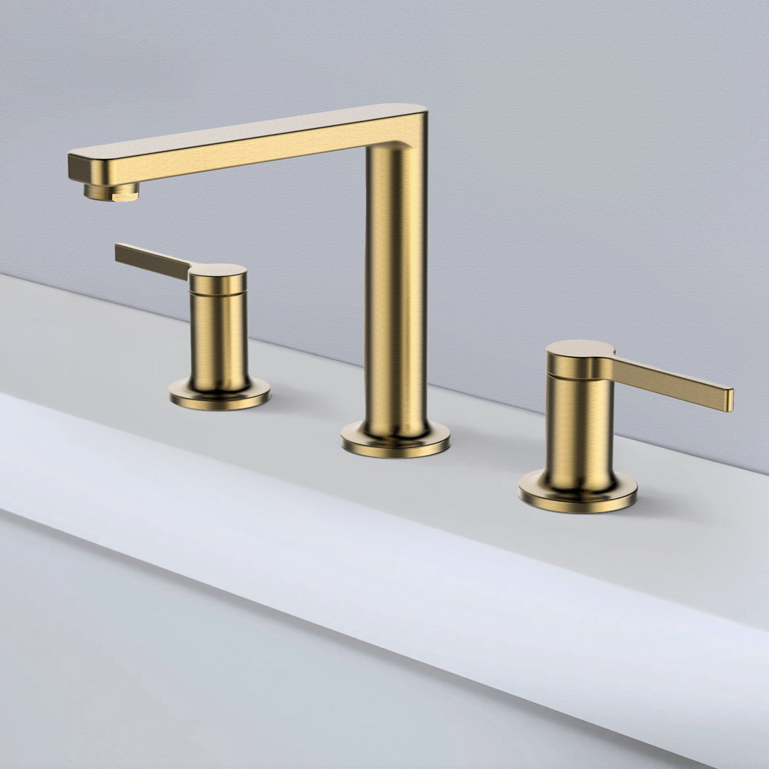 L-Shaped 3 Hole Lavatory Faucet