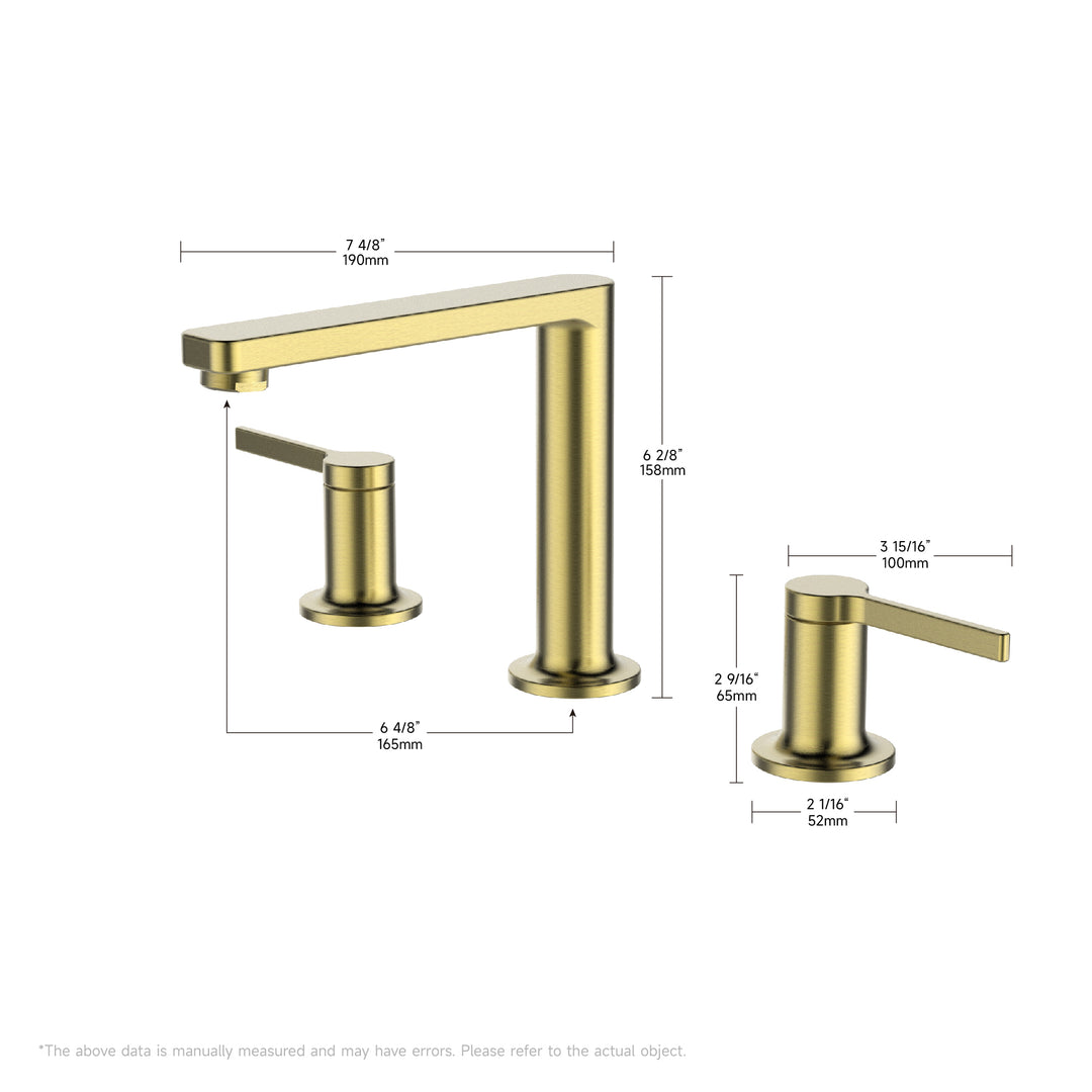 L-Shaped 3 Hole Lavatory Faucet