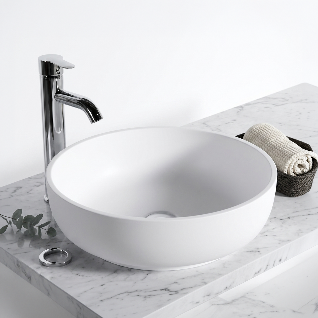 Artificial Stone Vessel Sink Round
