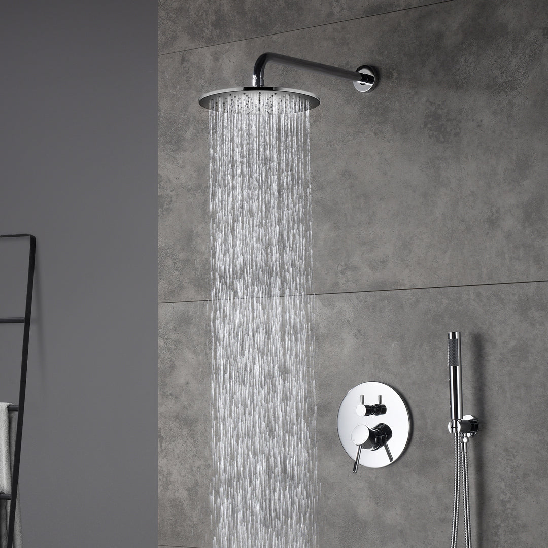2 Way Shower With 10" Round Head Shower