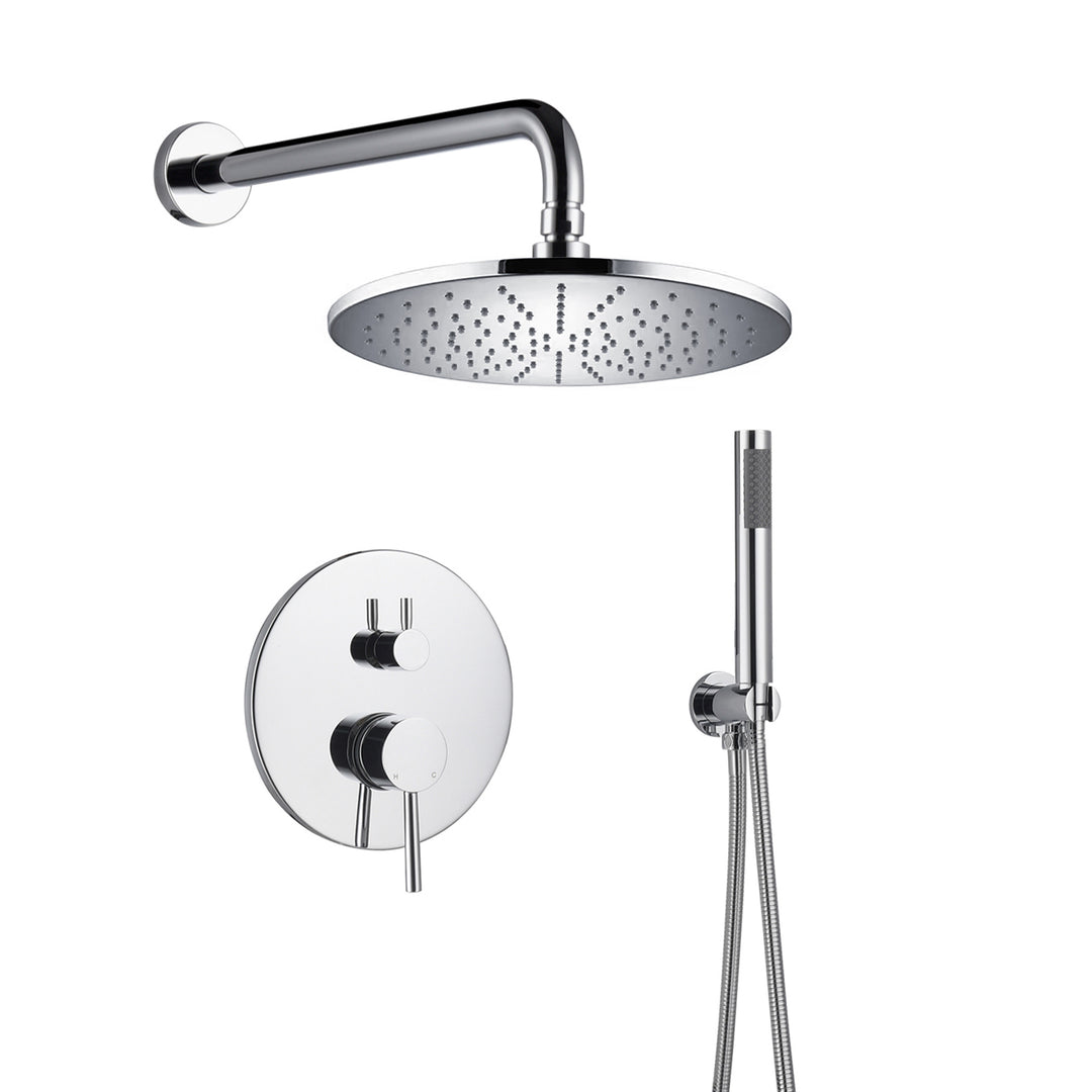 2 Way Shower With 10" Round Head Shower