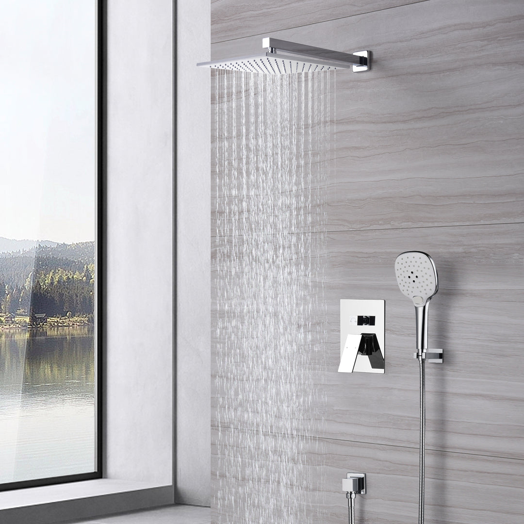 2 Way Shower With 10" Square Head Shower