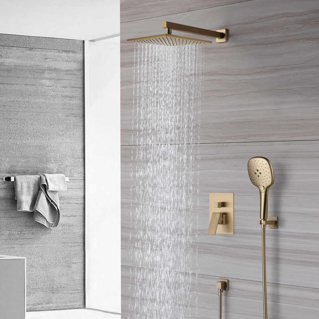 2 Way Shower With 10" Square Head Shower