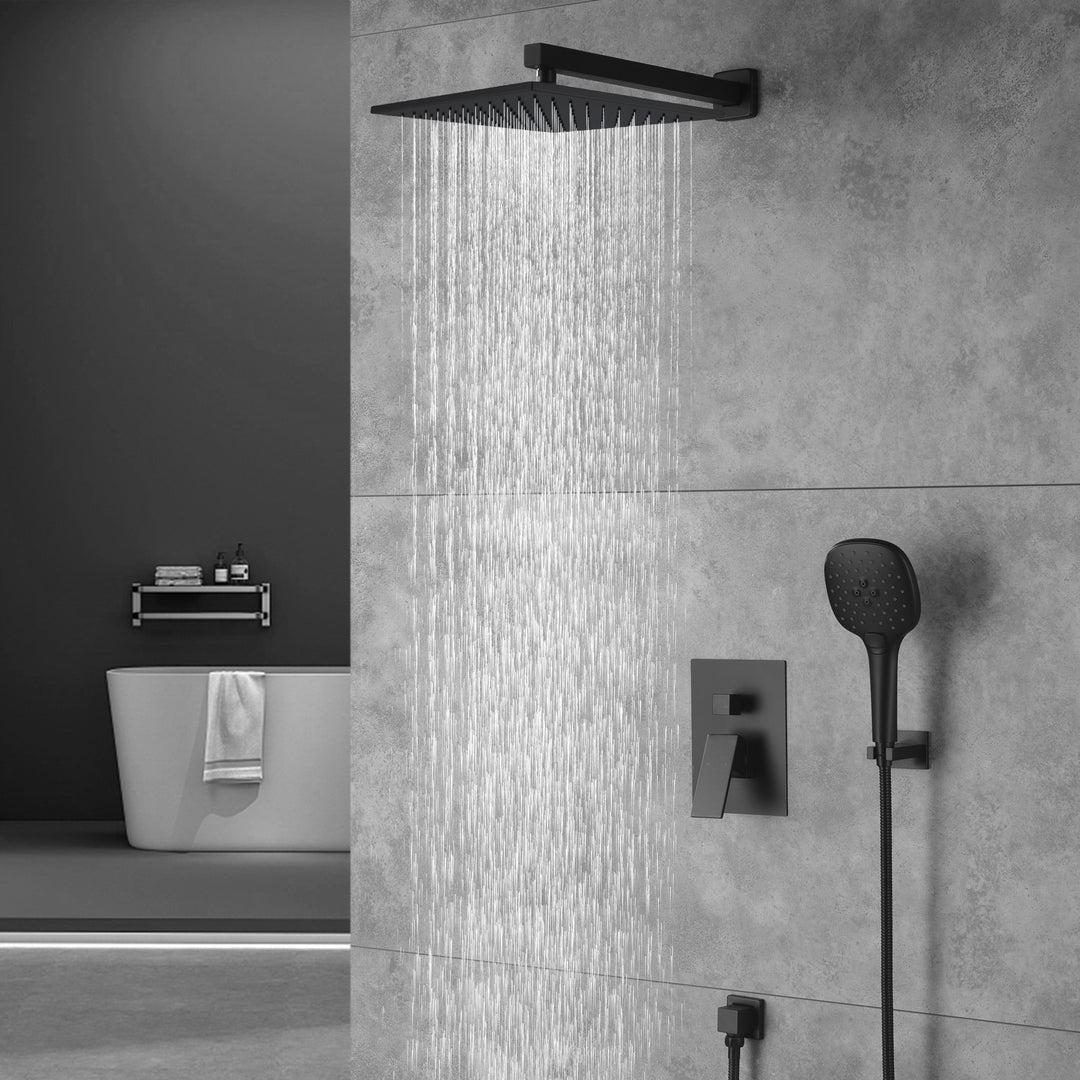 2 Way Shower With 10" Square Head Shower