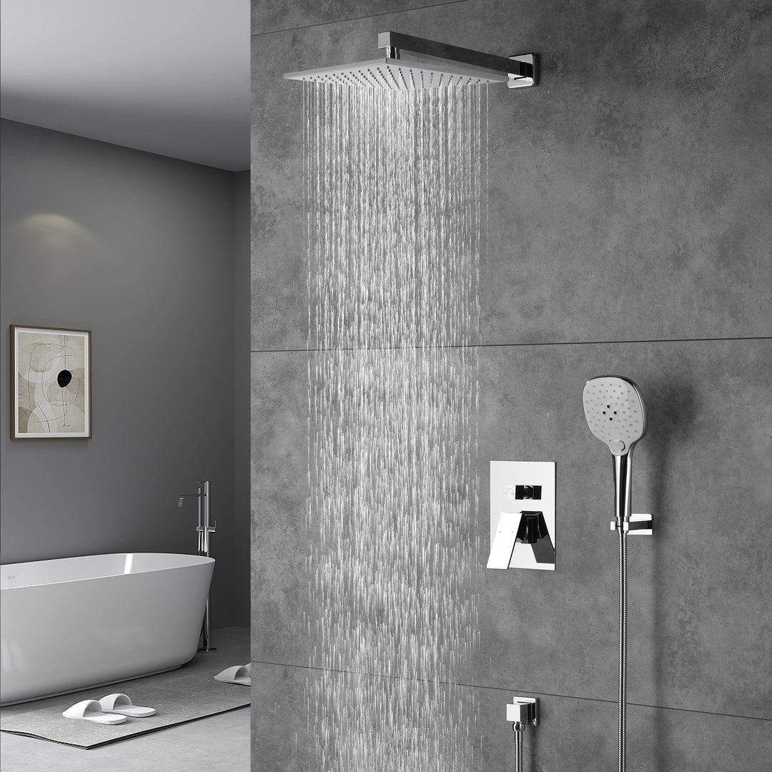 2 Way Shower With 10" Square Head Shower