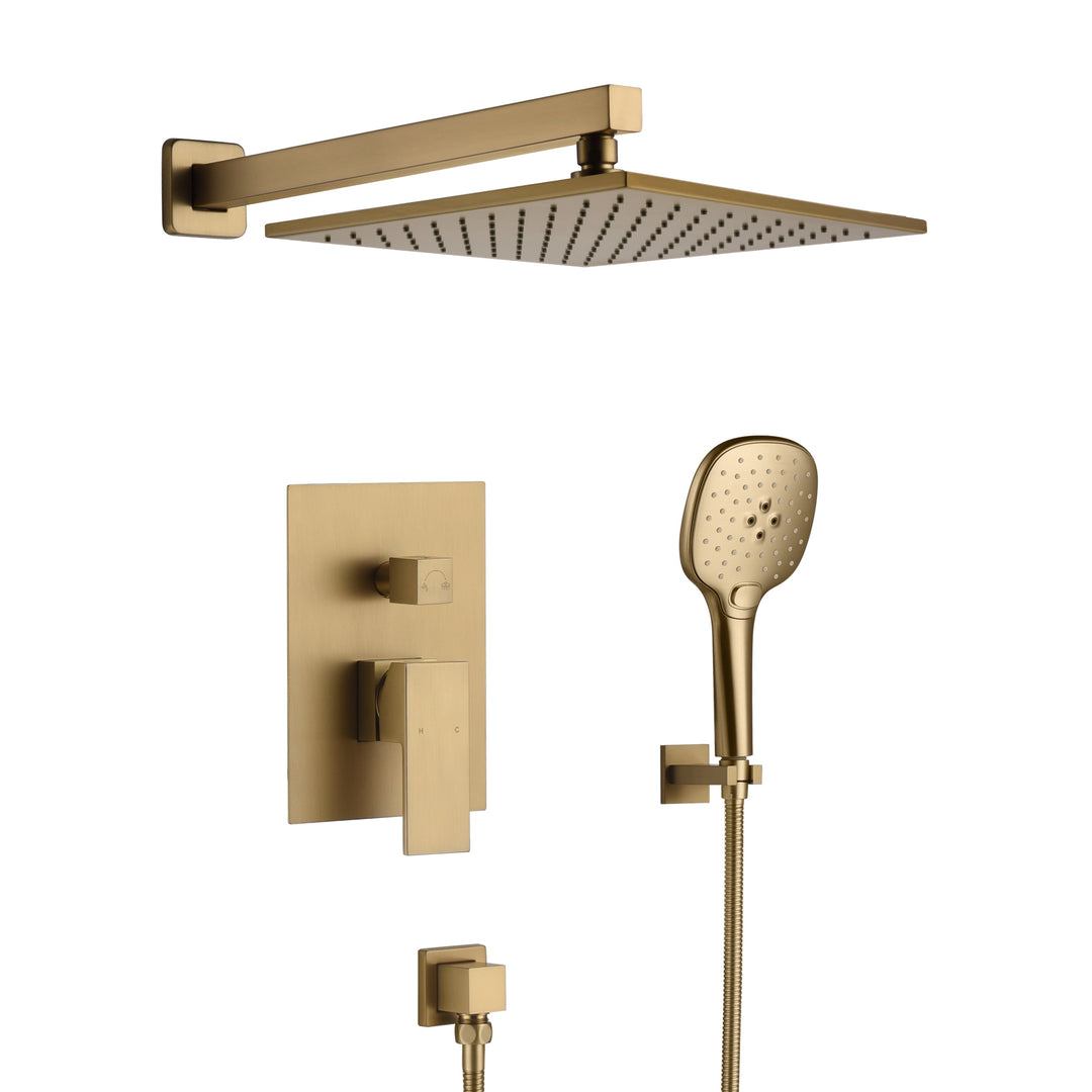 2 Way Shower With 10" Square Head Shower