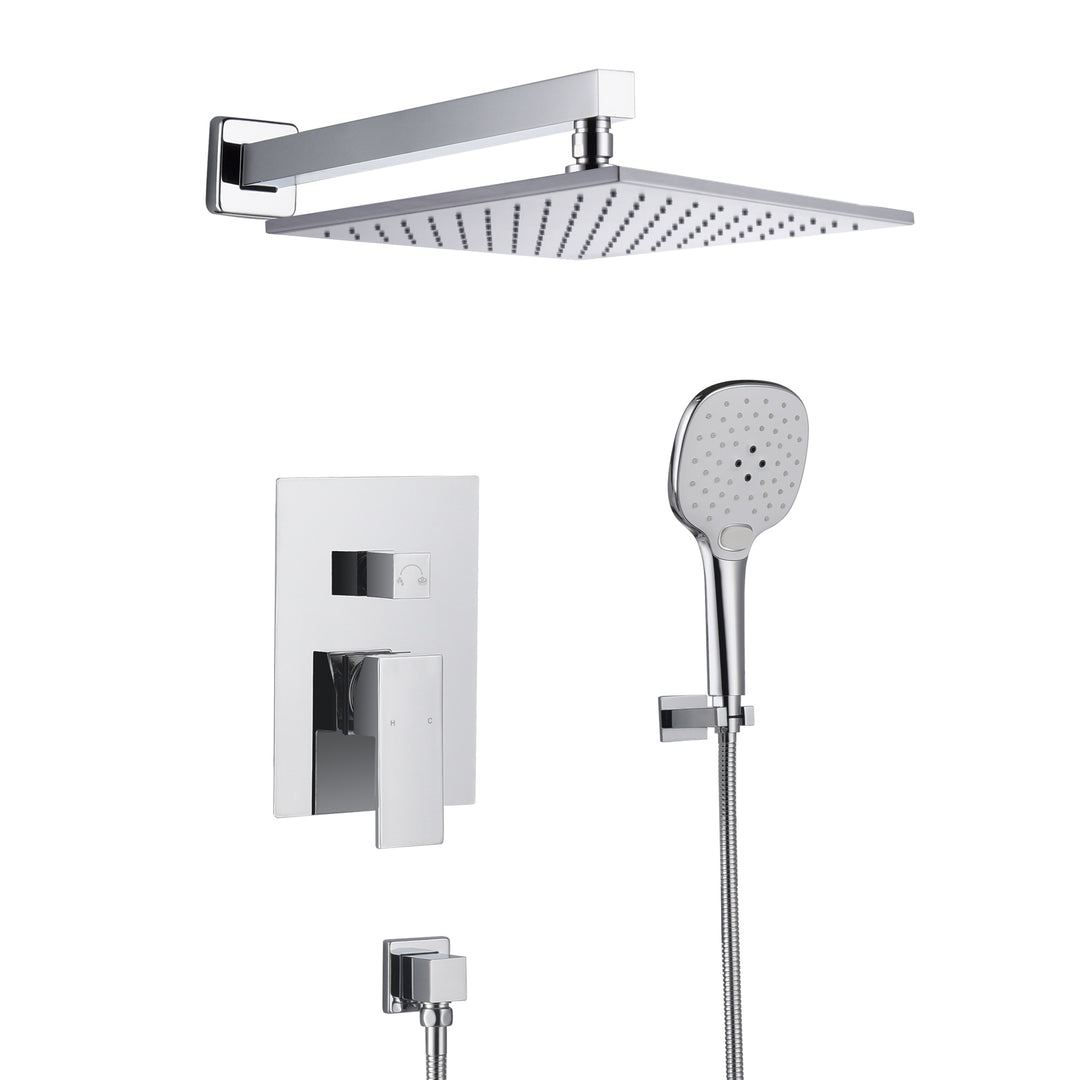2 Way Shower With 10" Square Head Shower