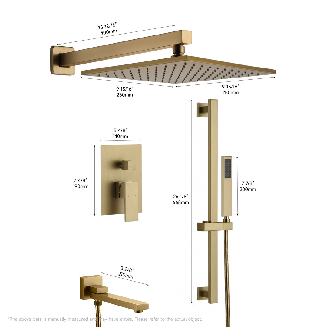 Shower With 10" Square Head Shower