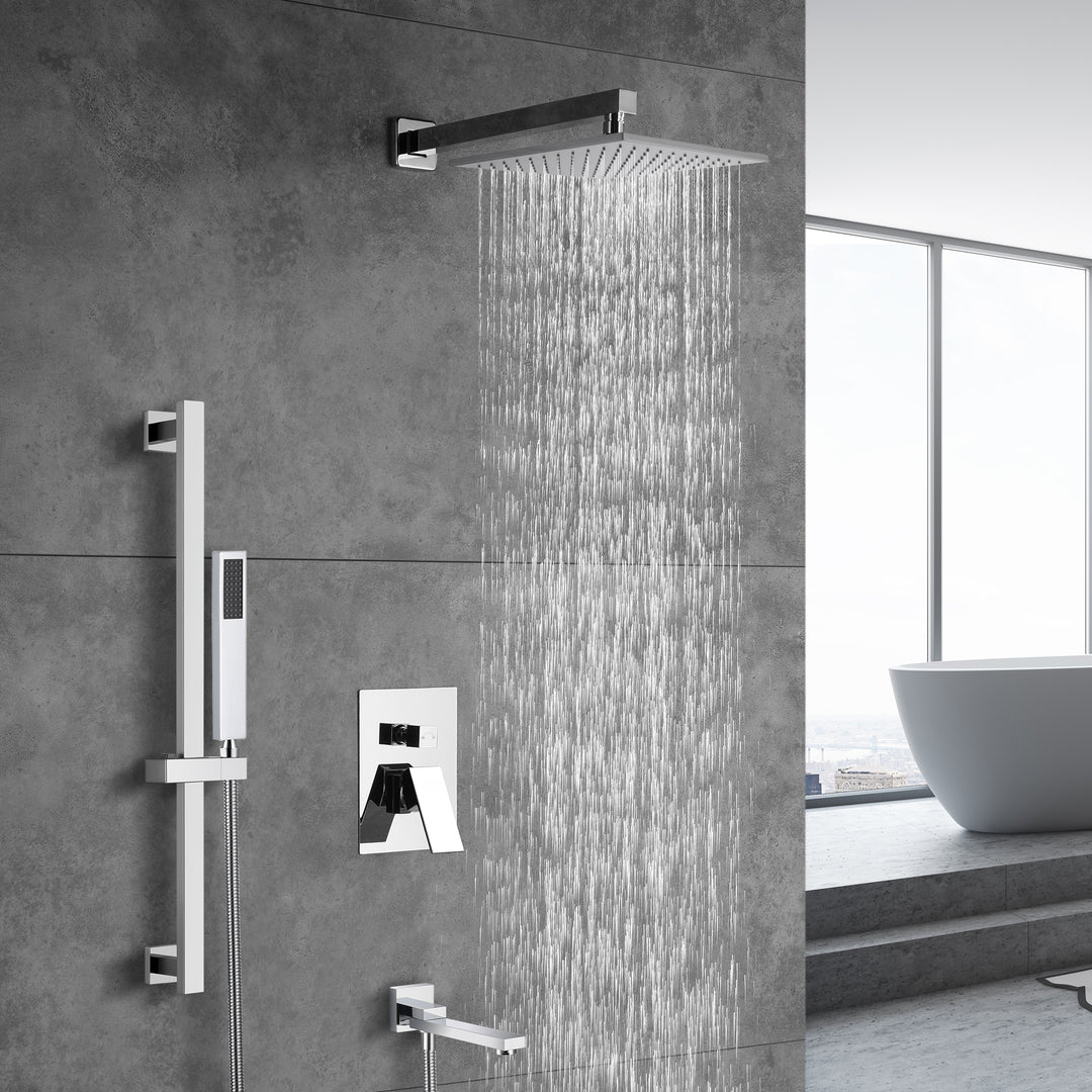 Shower With 10" Square Head Shower