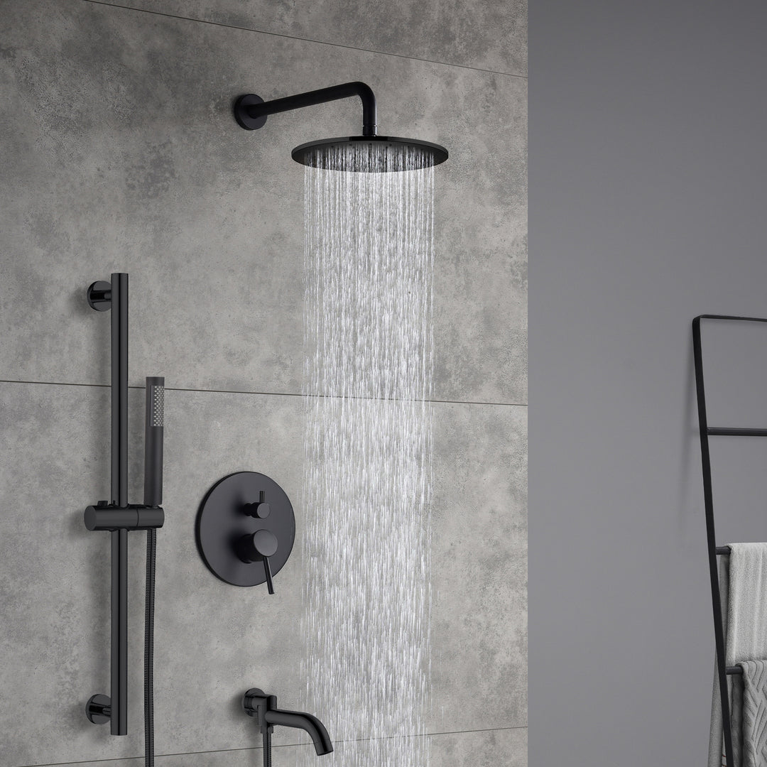 3 Way Shower With 10" Round Head Shower