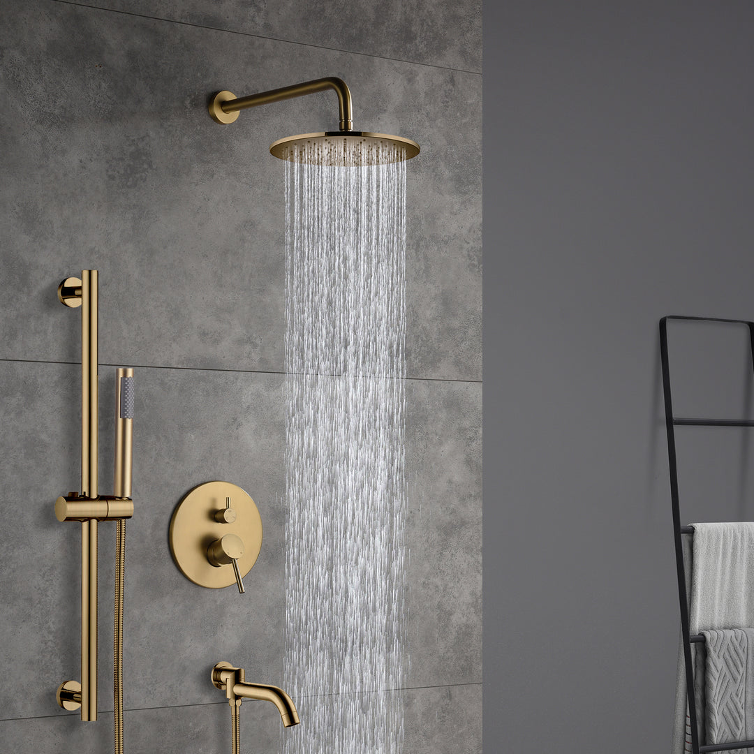 3 Way Shower With 10" Round Head Shower