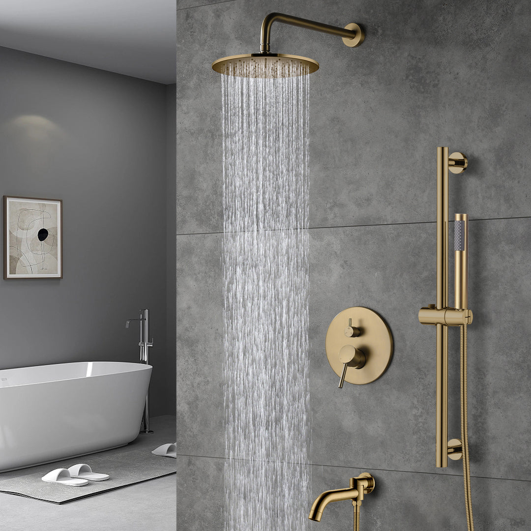 3 Way Shower With 10" Round Head Shower