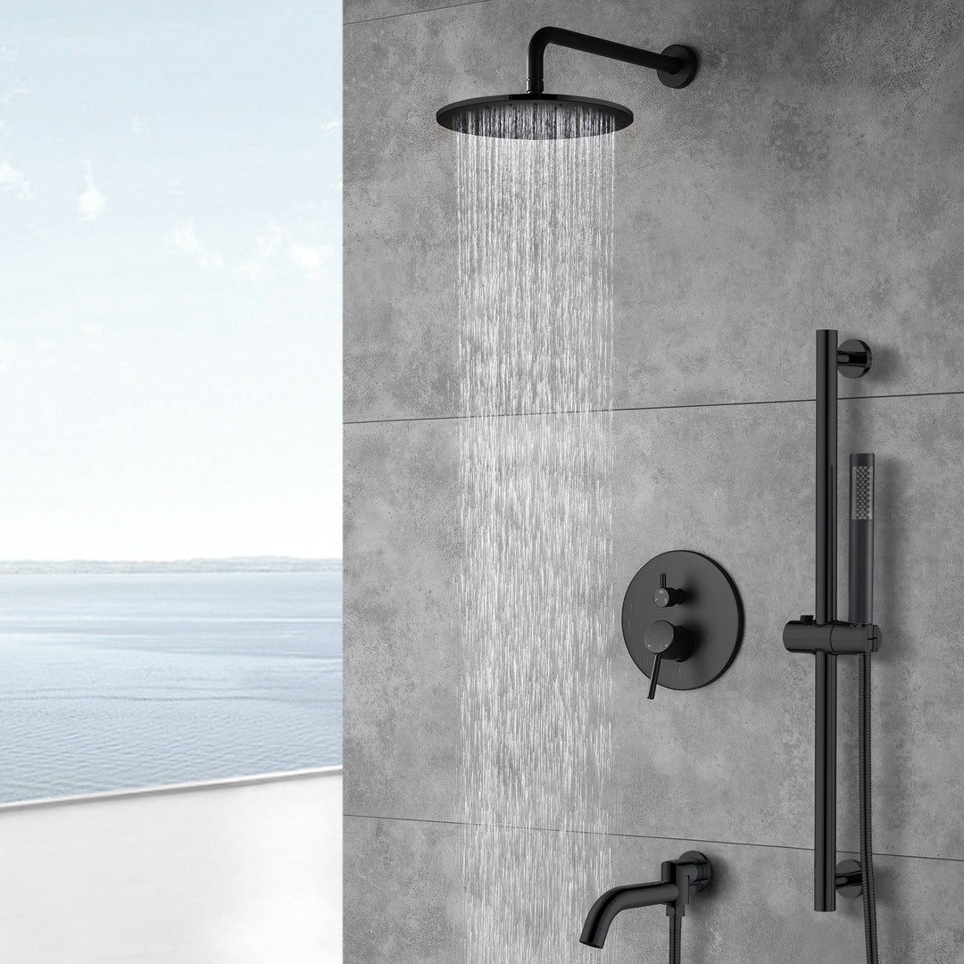 3 Way Shower With 10" Round Head Shower