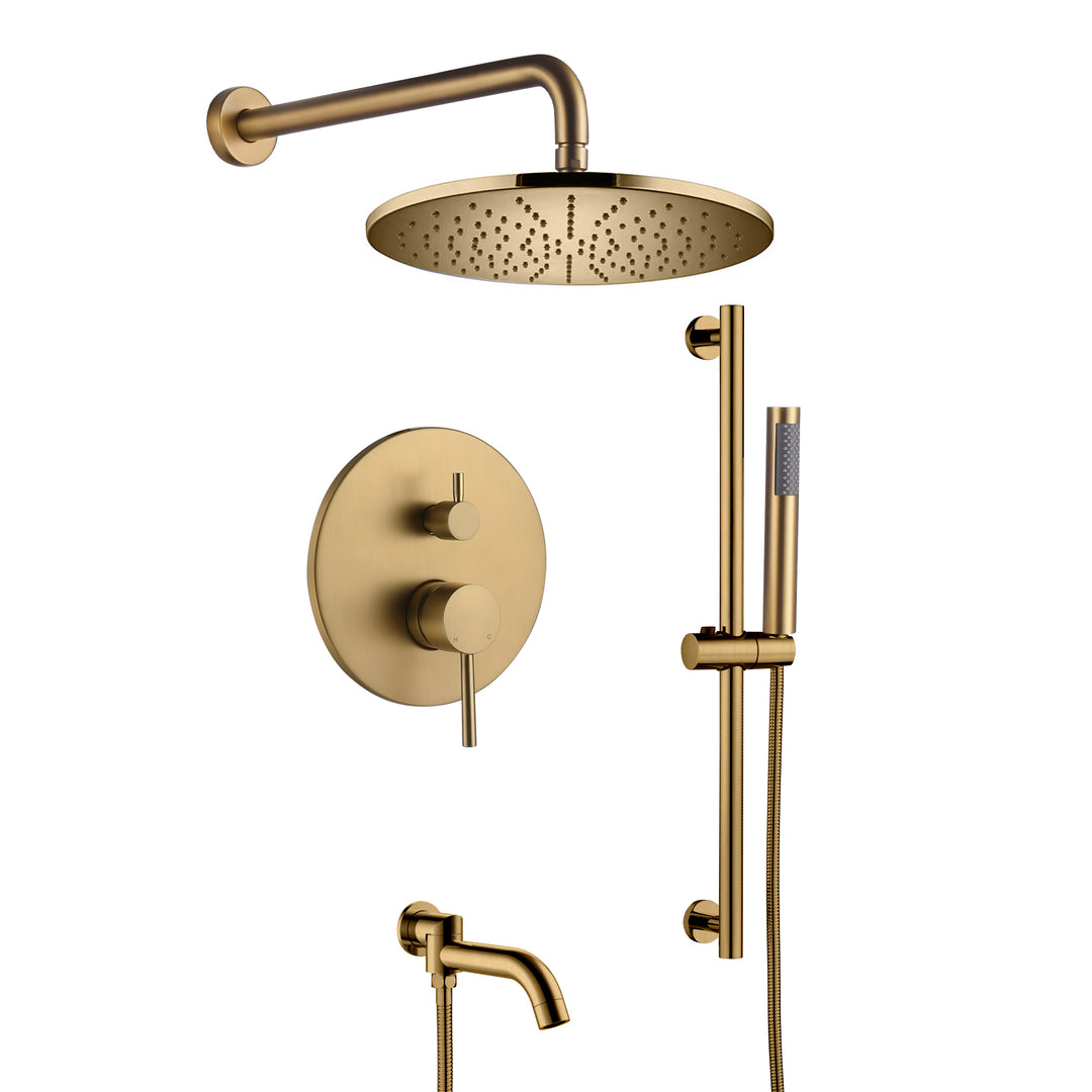 3 Way Shower With 10" Round Head Shower