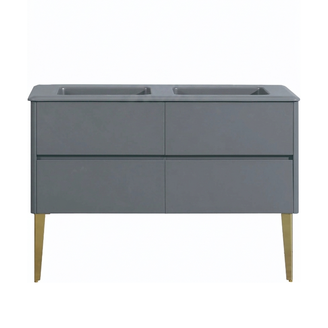 48" Vanity with Artificial Stone Counter Top and Double Sink