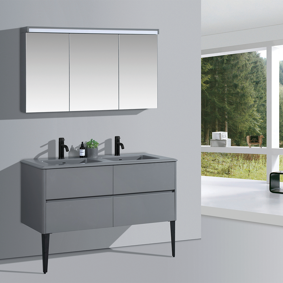 48" Vanity with Artificial Stone Counter Top and Double Sink